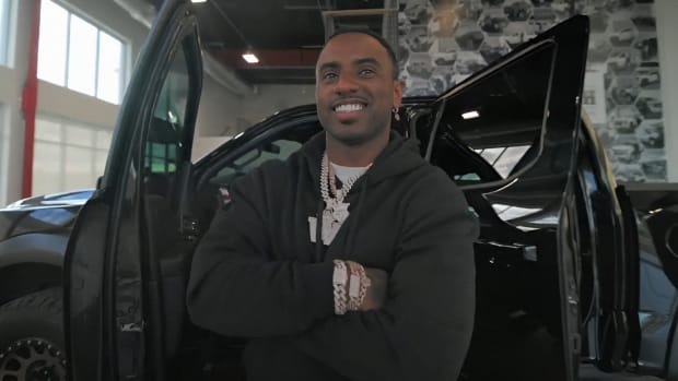 Deion Sanders Jr. at Truck King with custom Ford F150 Raptor